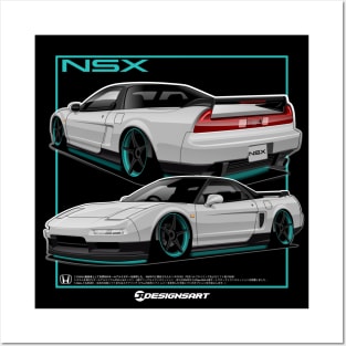 Nsx teal outline design favorite Posters and Art